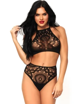 LEG AVENUE - 2 PIECES SET TOP AND PANTIES M/L