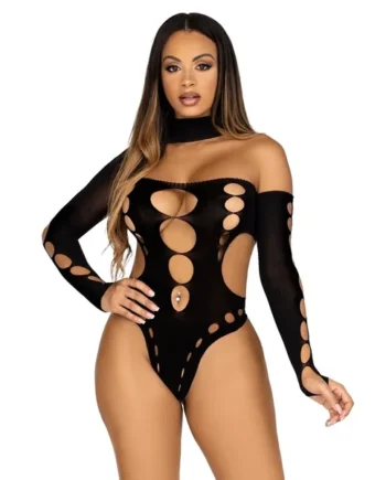 Leg Avenue Cut Out Bodysuit with Thong Back