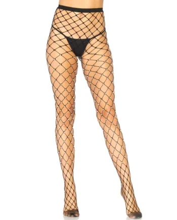 Leg Avenue Faux Pearl Fence Net Pantyhose