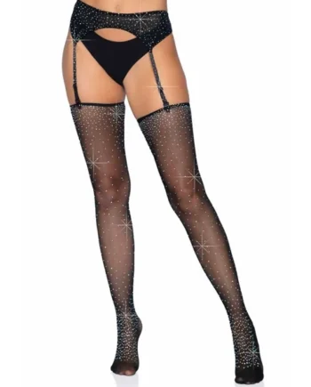 LEG AVENUE - GARTER BELT AND STOCKINGS SET ONE SIZE