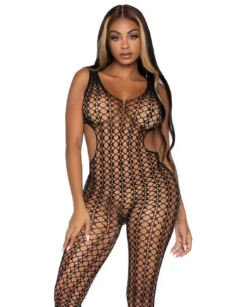 LEG AVENUE - LATTICE NET BODYSTOCKING ONE SIZE