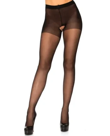 Leg Avenue Plus Size Crotchless Sheer Pantyhose