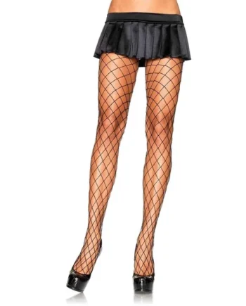 Leg Avenue Spandex Diamond Pantyhose – OS – Black