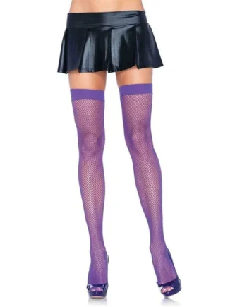 Leg Avenue – Stocking Nylon Fishnet – Neon Purple