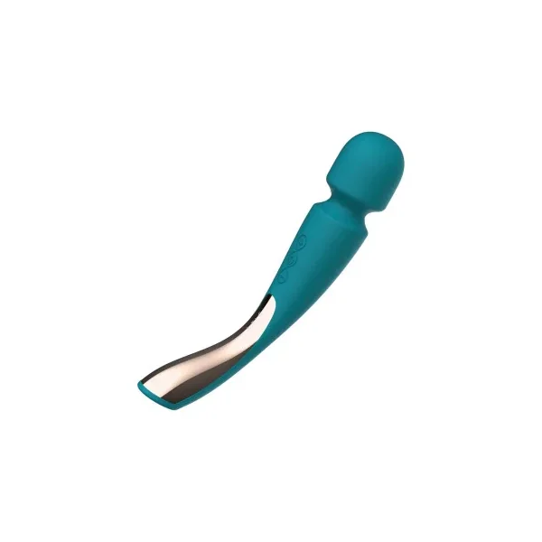 LELO SMART WAND 2 Medium Rechargeable Wand Vibrator, Ocean Blue