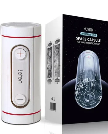 Leten Space Capsule Flip Dual Holes Manual Masturbation Cup
