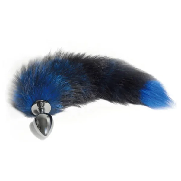 Leto 16" Faux Fur Tail Metal Butt Plug - Medium