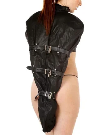 Leto Lockable Faux Leather Collared Rear Arm Binder