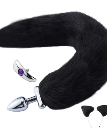 Leto Poseable Furry Tail Metal Butt Plug & Ears Kit