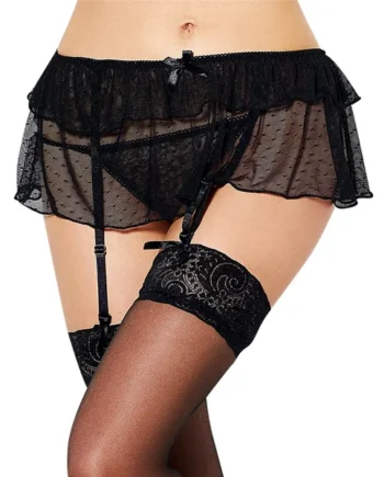 Liaison Lace and Voile Suspender, Panty and Stockings Set by My Secret Drawer®