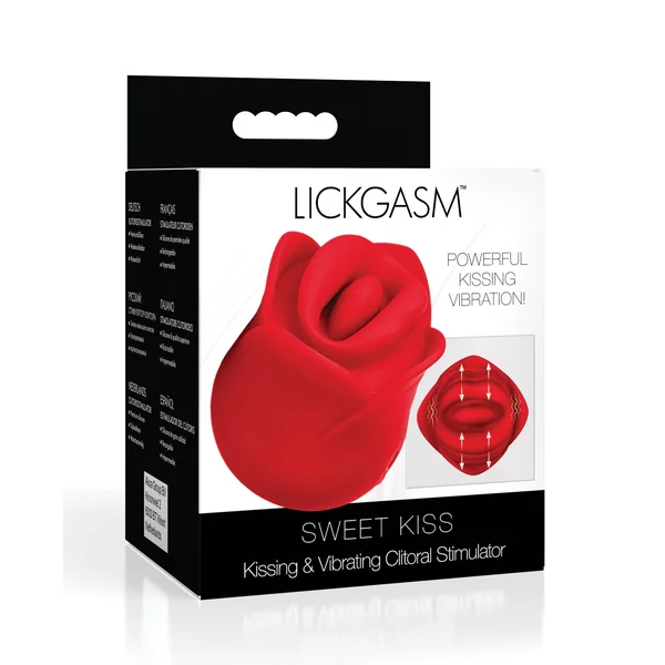 Lickgasm Sweet Kiss Kissing & Vibrating Clitoral Stimulator - Red