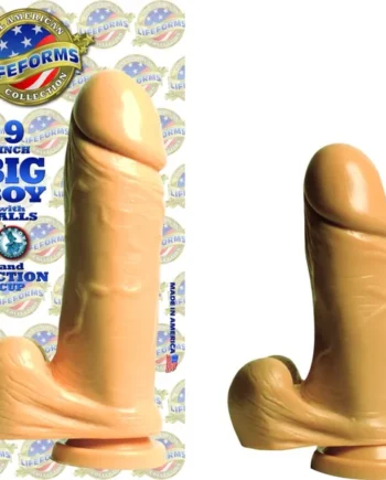 LIFEFORMS-9IN BIG BOY W/BALLS AND SUCTION FLESH