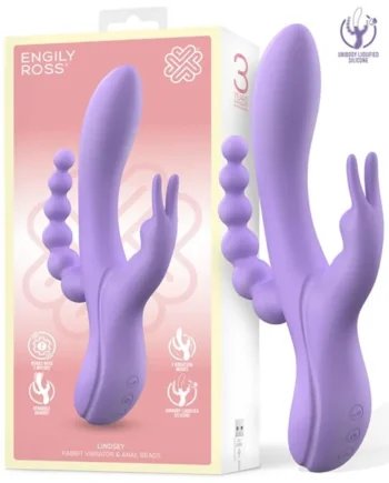 Lindsay Vibe with Anal Chain Liquid Silicone Unibody Flexible 2 Motors