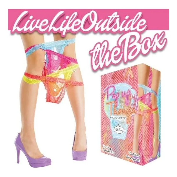 Lingerie Coquette - Underwear - Pop-Up Thong Set 4 Packs