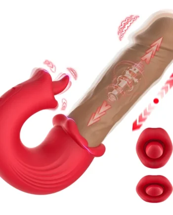 Lips Tongue Licking Thrusting G-spot Vibrator