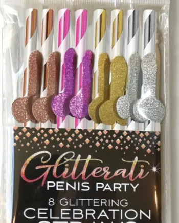 Little Genie Glitterati Penis Party Cocktail Straws
