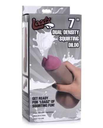 Loadz 7″”Dual Density Squirting Dildo – Dark