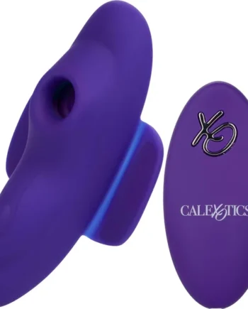 Lock-N-Play Remote Suction Rechargeable Silicone Panty Teaser With Remote By CalExotics - Purple