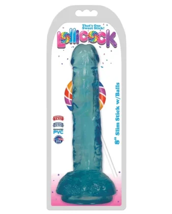 Lollicok 8″ Slim Stick w/Balls Berry Ice