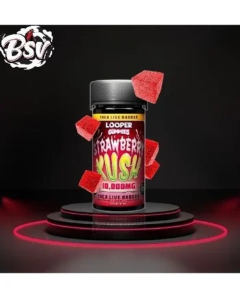 Looper 10,000mg THC-A Live Badder Gummies 20ct Strawberry Kush