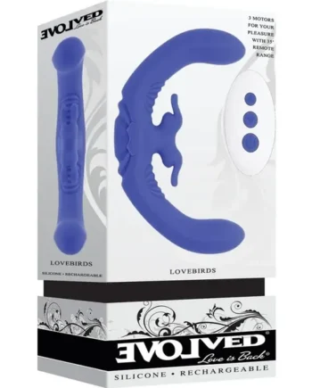 Lovebirds Rechargeable Silicone Dual Vibrator with Remote