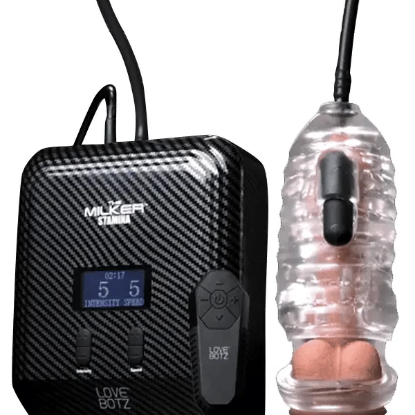 LoveBotz The Milker Stamina With Auto-Stroking, Suction & Vibration