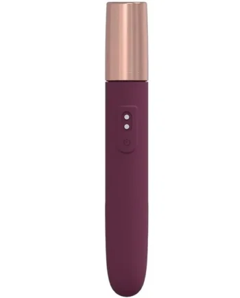 LoveLine The Traveler Rechargeable 10 Speed Travel Vibrator – Burgundy – Holds Lubricant