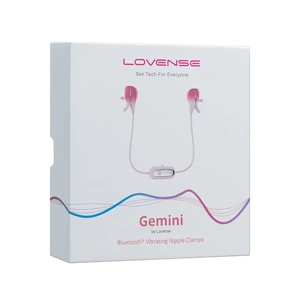 Lovense Gemini Vibrating Nipple Clamps - Pink