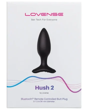 Lovense Hush 2 Remote Control Butt Plug 1.5 Inch
