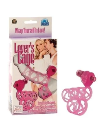 Lovers Cage Stretchy Cock Cage Comfortable Scrotum Cage - Pink