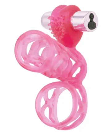 Lovers Cage Stretchy Cock Cage Comfortable Scrotum Cage Pink Rechargeable