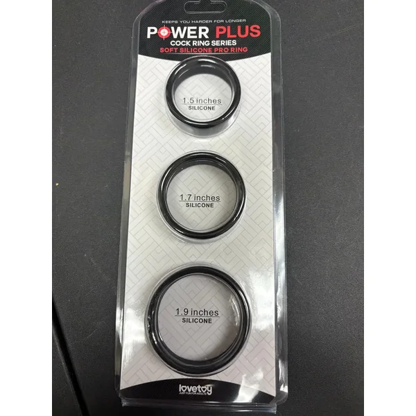 LoveToy Power Plus Cock Ring Set -Wide Band