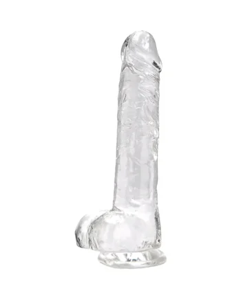 Loving Joy 8 Inch Dildo with Balls Clear
