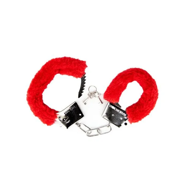 Loving Joy Furry Handcuffs Red