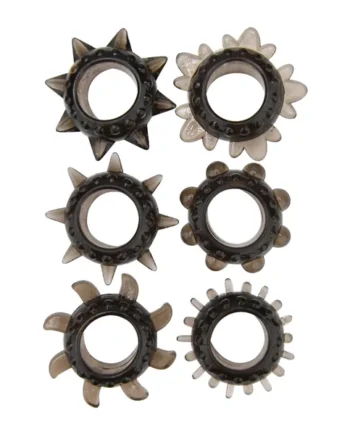 Loving Joy Textured Cock Ring Set (6 Pack)