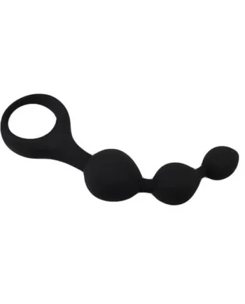 Loving Joy Triple Ripple Anal Beads-Black