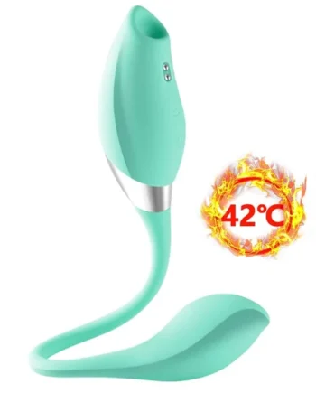 Lovingword Sucking Vibrating Heating Jump Egg Double Head Massaging