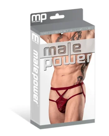 LUCIFER STRAPPY JOCK BURGUNDY L/XL