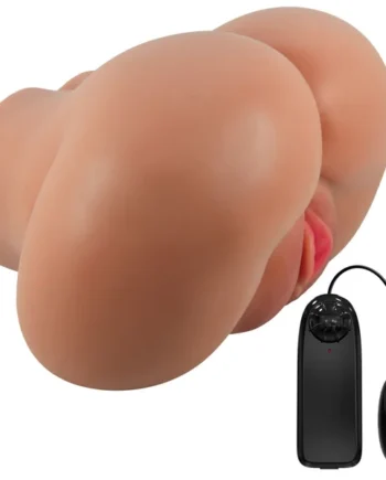 Luna Realistic Vagina and Ass Vibrator - Tan