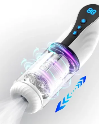 Lurevibe - 3-in-1 Thrusting Rotating Sucking Deep-throat Male Masturbator