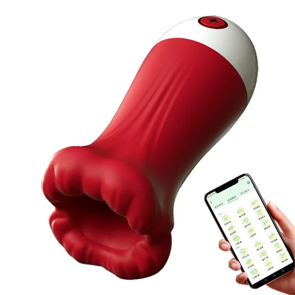 Lurevibe Big Mouth APP Remote Control Blowjob Male Masturbator