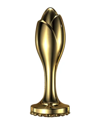 Lurevibe - Pearl Rose Anal Plug Gold Stainless Steel