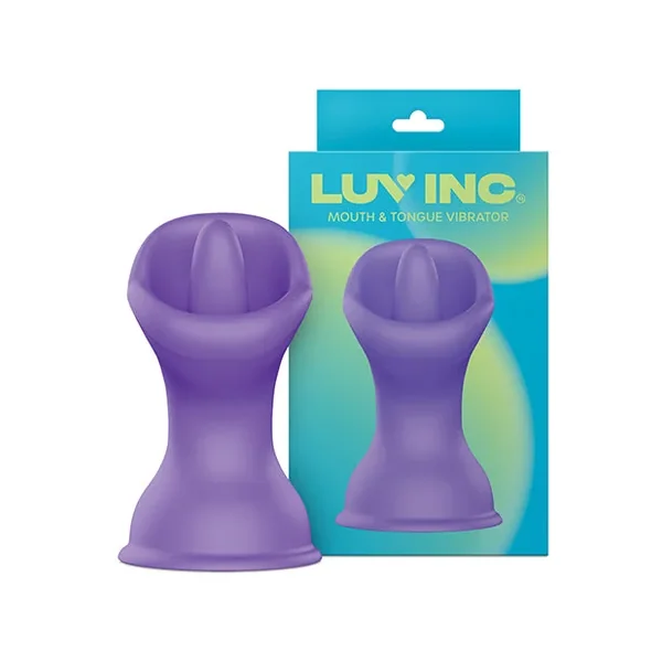 Luv Inc. Mouth & Tongue Suction Cup Vibrator – Purple