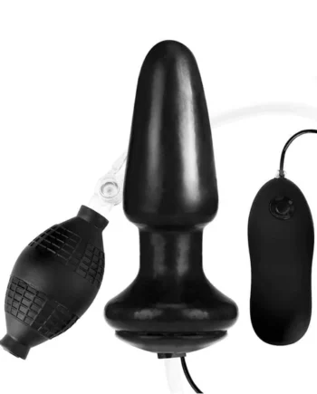 Lux Fetish 4" Inflatable Vibrating Butt Plug
