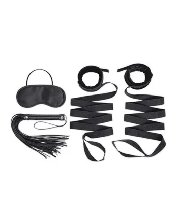 Lux Fetish 4 Piece Bondage Strap & Flogger Kit