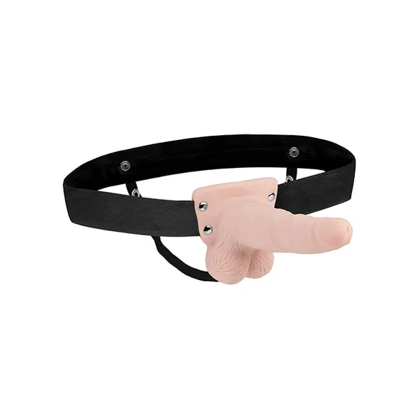 Lux Fetish 6 Inch Rechargeable Strap On with Balls