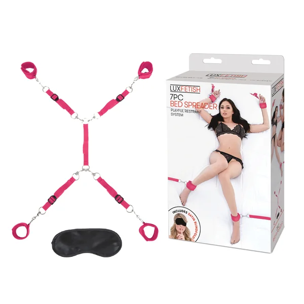 LUX FETISH 7PC BED SPREADER HOT PINK