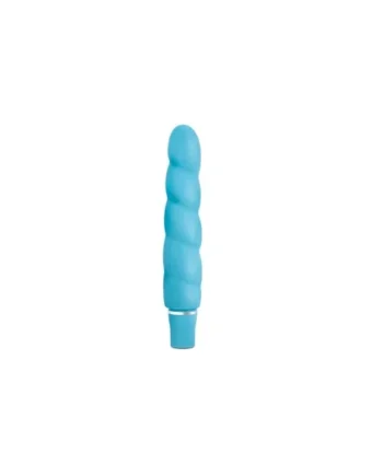 Luxe Anastasia Silicone Slimline Vibrator, Aqua