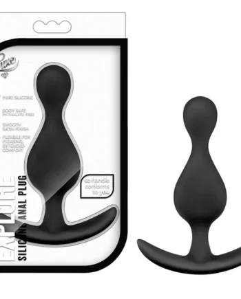 Luxe Explore Black 4.5-Inch Anal Plug With Handle