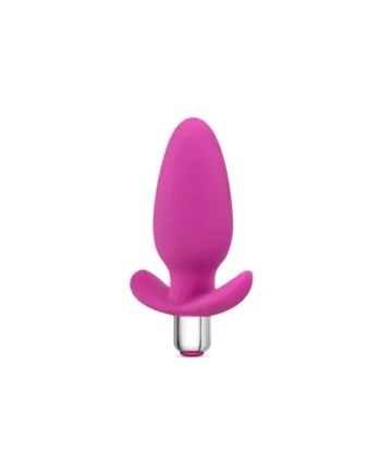Luxe Little Thumper Vibrating Silicone Anal Plug, Pink